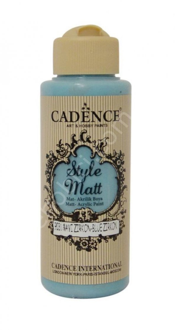Cadence Style Matt Akrilik Boya S9031 Mavi Zirkon 120ml