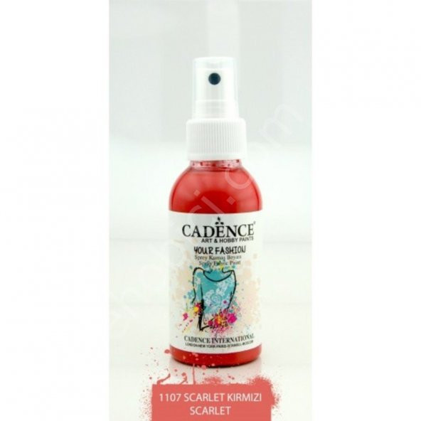 Cadence Your Fashion Sprey Kumaş Boyası - 1107 Scarlet Kırmızı