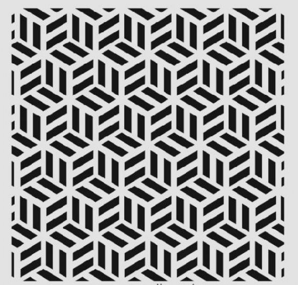 Geometrik Desenler Stencil Şablon (25x25) GE-071