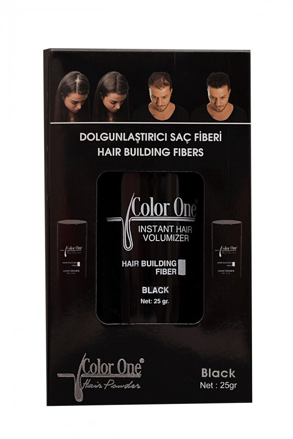 Building Fibers Black  Dolgunlaştırıcı Saç Fiberi Siyah 25g
