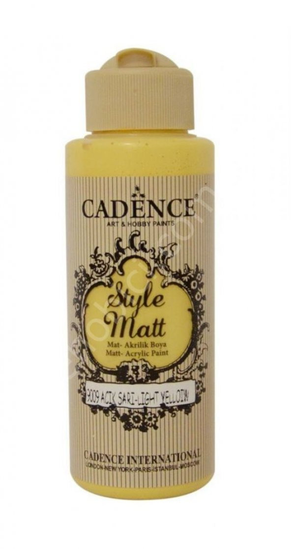 Cadence Style Matt Akrilik Boya S9009 Açık Sarı 120ml