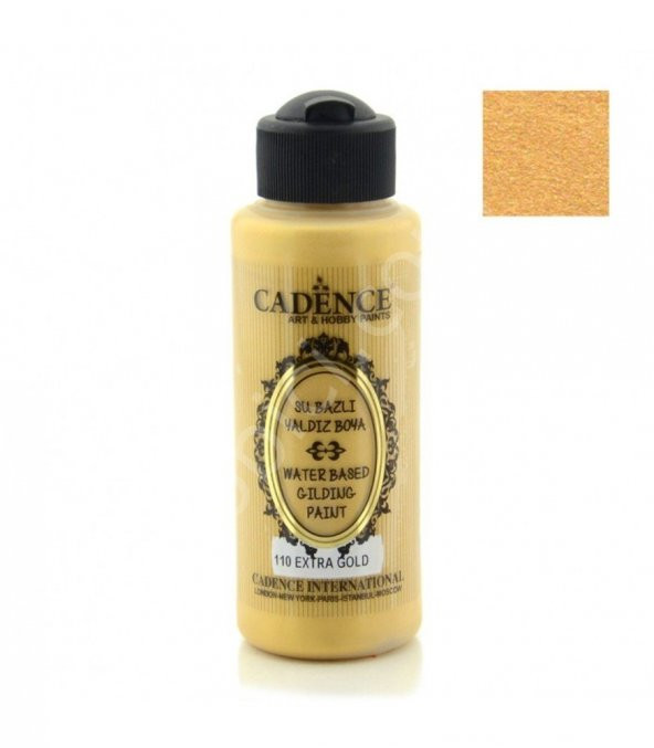 Cadence Su Bazlı Yaldız Boya 110 Ekstra Altın 120ML