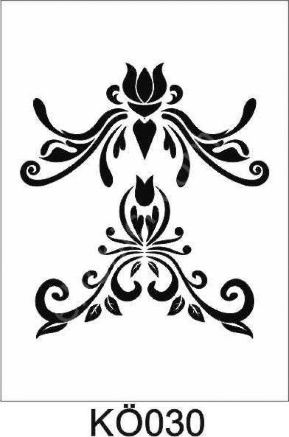 Köşe Desenler Stencil Şablon (25x25) KÖ-030
