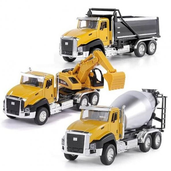 Çek Bırak İş Makinaları Kamyon 1:50 Oyuncak KZL-CF18-A10