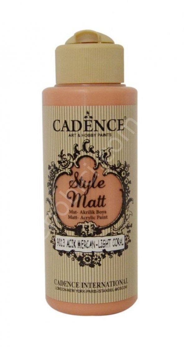 Cadence Style Matt Akrilik Boya S9013 Açık Mercan 120ml