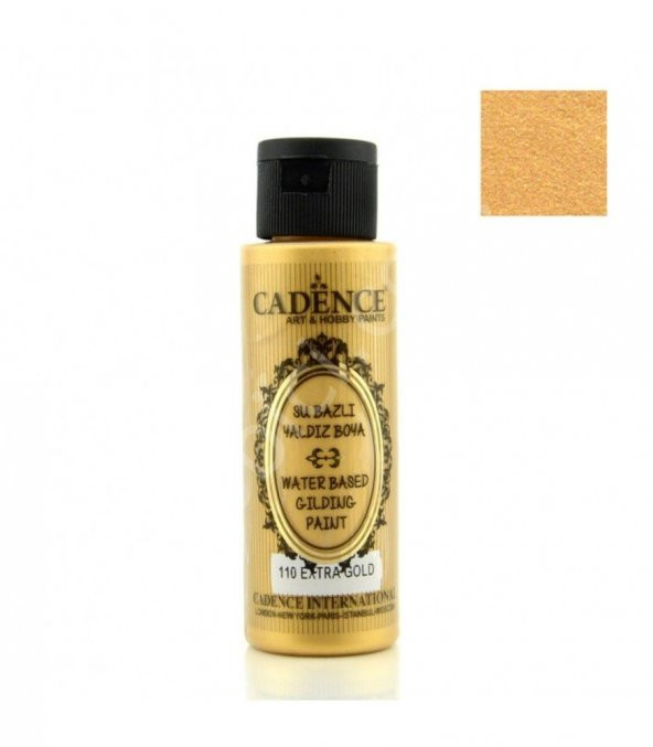 Cadence Su Bazlı Yaldız Boya 110 Ekstra Altın 70ML