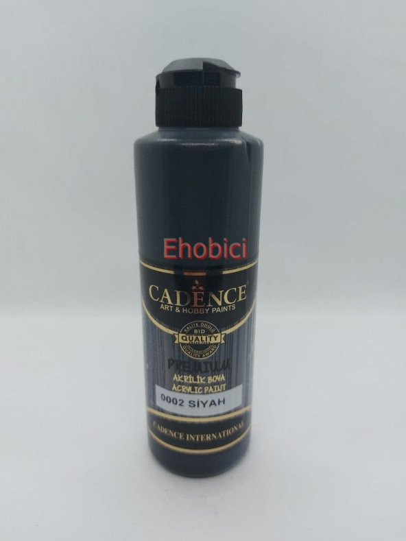 Cadence Akrilik Boya 250ML 0002 Siyah Ahşap Boyası - 1