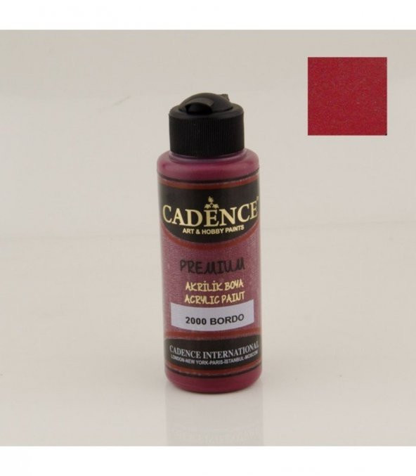 Cadence Akrilik Boya 2000 Bordo Ahşap Boyası 120ML ürün görseli