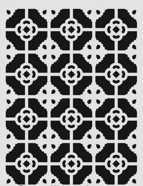 Ardışık Desen Stencil Şablon (21x30) R-041