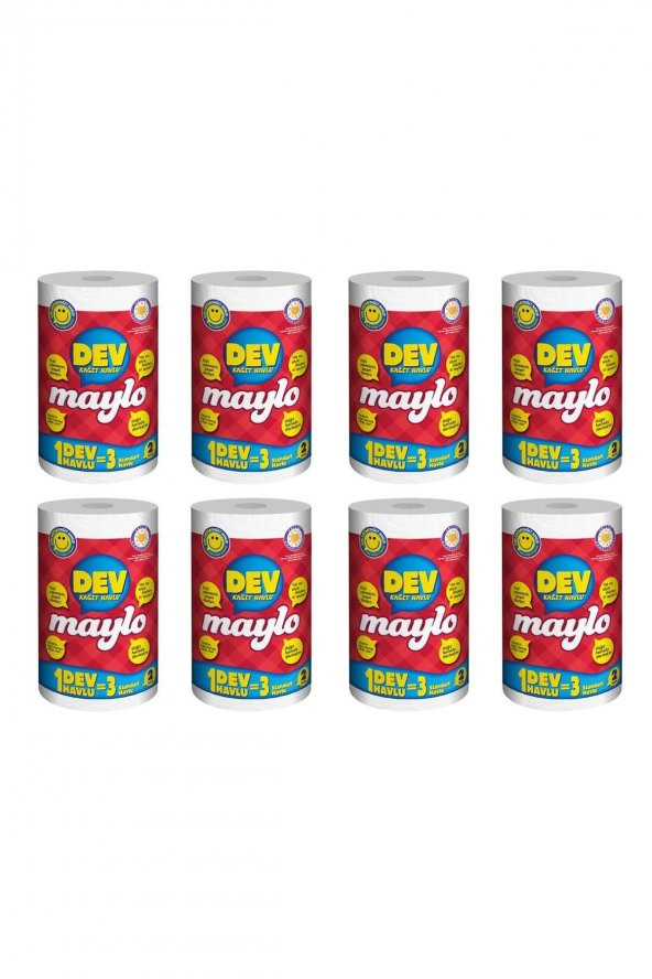 Maylo Dev Havlu 8li 300 Yaprak 2 Katlı