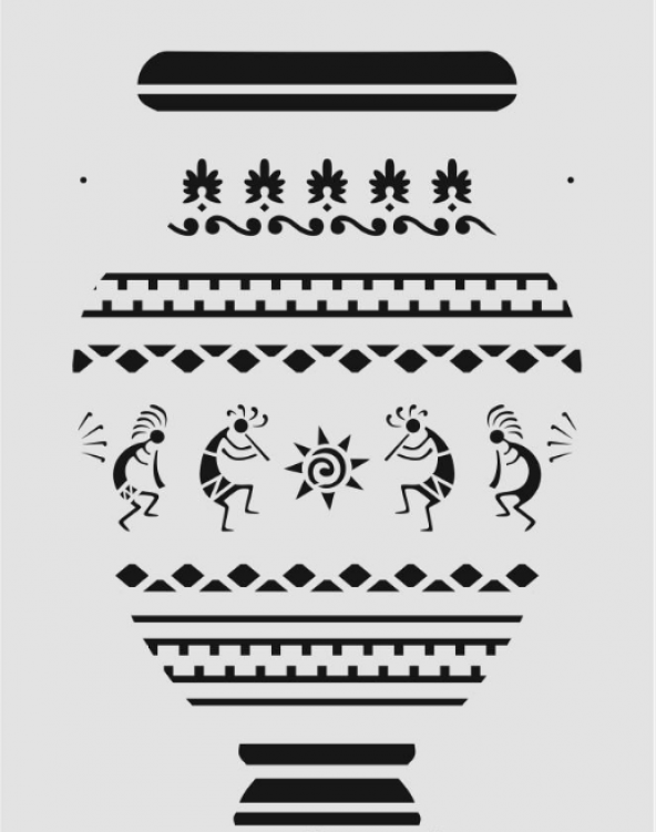 Boyutlu Desen Stencil Şablon (25x35) BY-054B