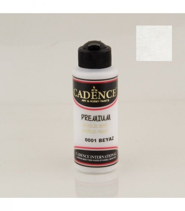Cadence Akrilik Boya 0001 Beyaz Ahşap Boyası 120ML ürün görseli 1