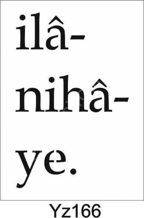 Yazı Desenler Stencil Şablon (21x30) YZ-166 ürün görseli