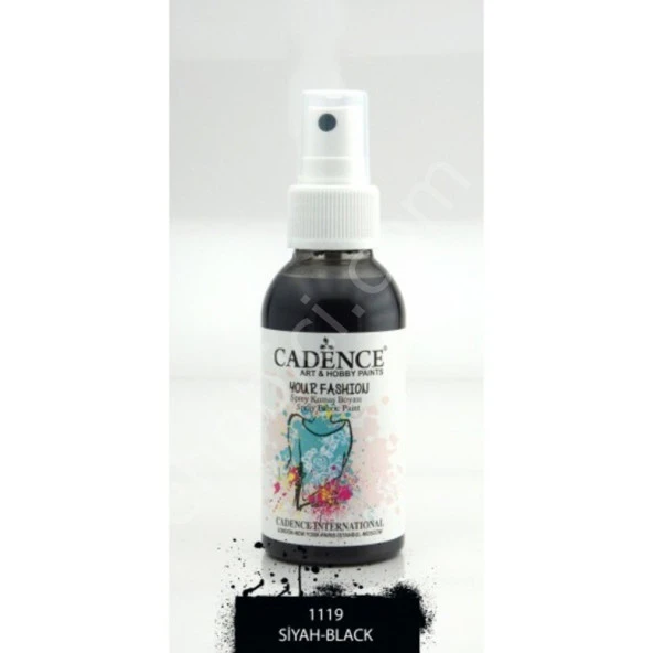 Cadence Your Fashion Sprey Kumaş Boyası - 1119 Siyah