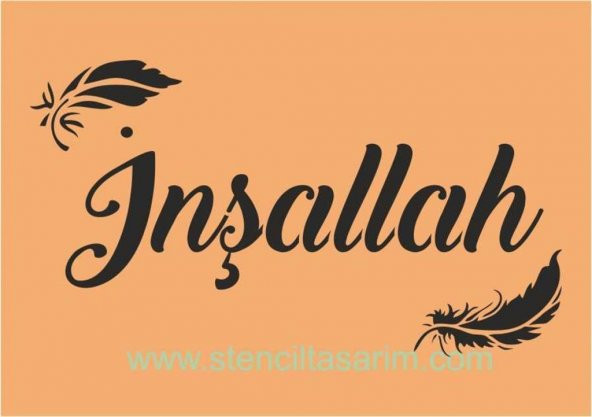 Yazı Desenler Stencil Şablon (21x30) YZ-223 ürün görseli 1