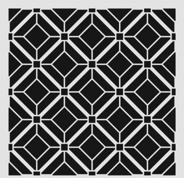 Ardışık Desen Stencil Şablon (25x25) R-052 - 1