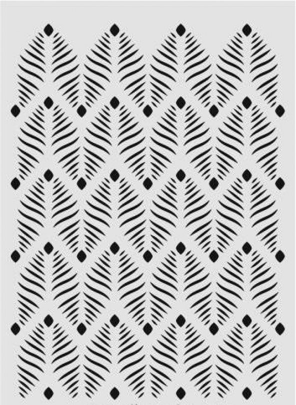 Ardışık Desen Stencil Şablon (21x30) R-063 ürün görseli