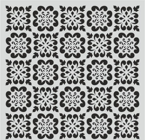 Ardışık Desen Stencil Şablon (30x30) R-070