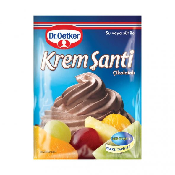 Dr. Oetker  Krem Şanti  Çikolatalı 80gr x 24 Adet
