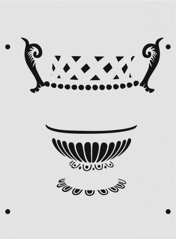 Boyutlu Desen Stencil Şablon (21x30) BY-059 - Resim 3