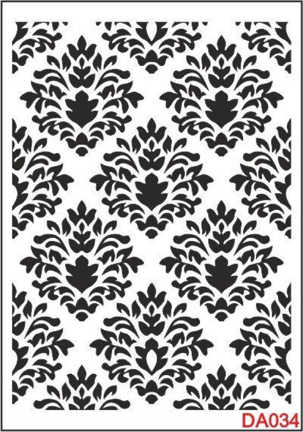 Damask Desen Stencil Şablon (35x50) DA-034