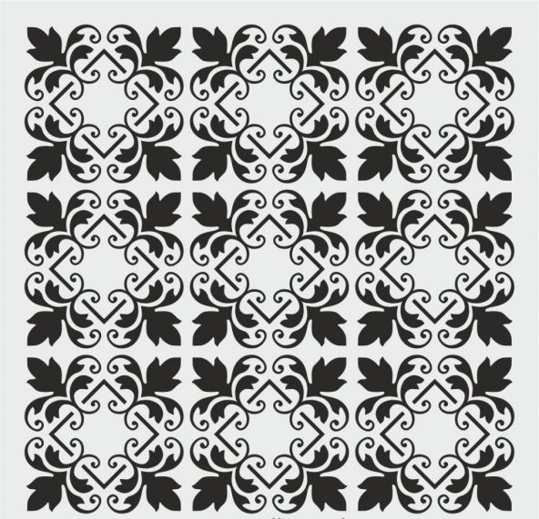 Damask Desen Stencil Şablon (30x30) DA-064
