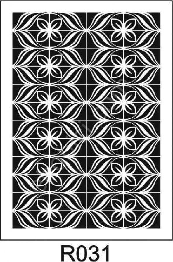 Ardışık Desen Stencil Şablon (35x50) R-031