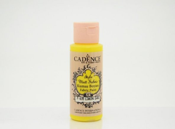 Cadence Style Mat Kumaş Boyası - 635 Limon Sarı 59ml