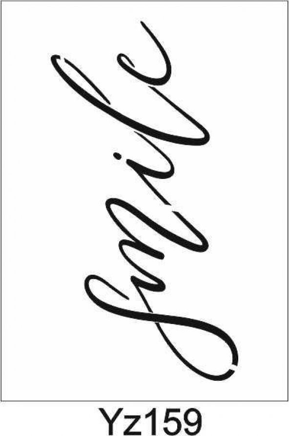 Yazı Desenler Stencil Şablon (25x35) YZ-159 ürün görseli