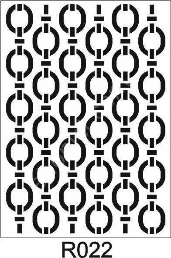 Ardışık Desen Stencil Şablon (25x35) R-022 ürün görseli