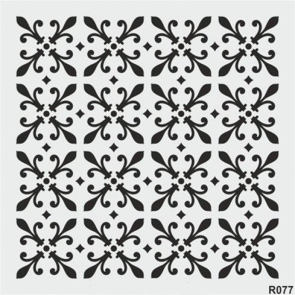 Ardışık Desen Stencil Şablon (25x25) R-077