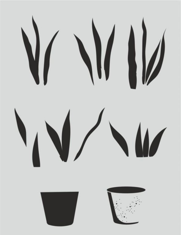 Boyutlu Desen Stencil Şablon (21x30) BY-061 - 1
