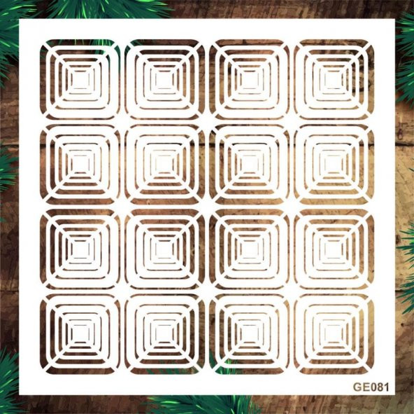 Geometrik Desenler Stencil Şablon (25x25) GE-081 ürün görseli