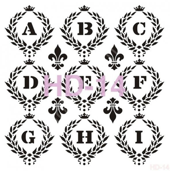 HD14 Cadence Home Dekor Stencil 45x45 - Resim 2