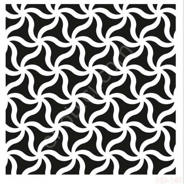 HD147 Cadence Home Dekor Stencil 45x45 ürün görseli