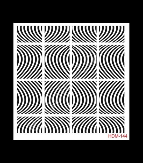 HDM144 Cadence Home Dekor Stencil 25x25 ürün görseli