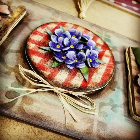 Fatma Metin Serisi - Boyutlu Stencil 032 20x20cm - Resim 4