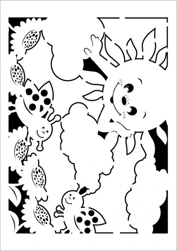 Cadence Çocuk Desen Stencil Şablon 21x30 KCS-007