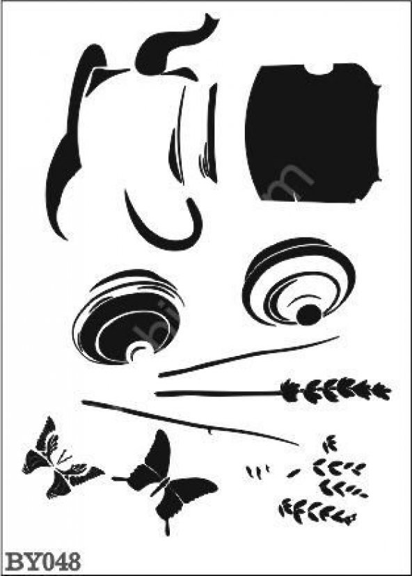 Boyutlu Desen Stencil Şablon (25x35) BY-048 ürün görseli