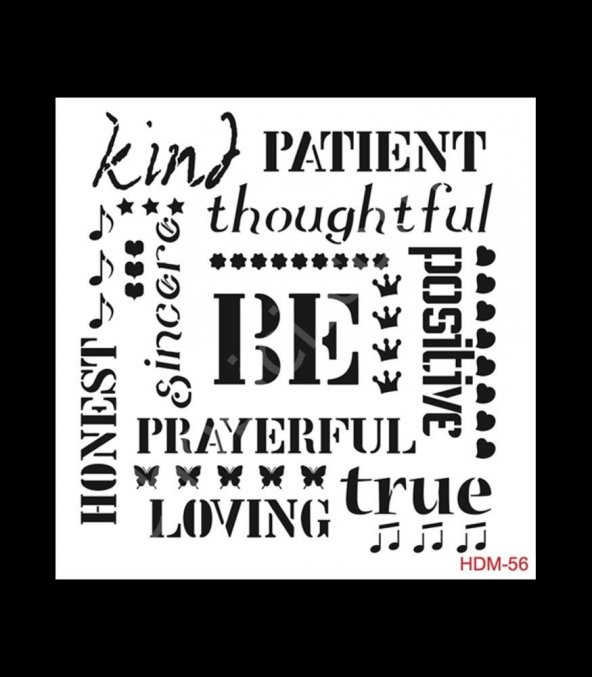 HDM56 Cadence Home Dekor Stencil 25x25 ürün görseli