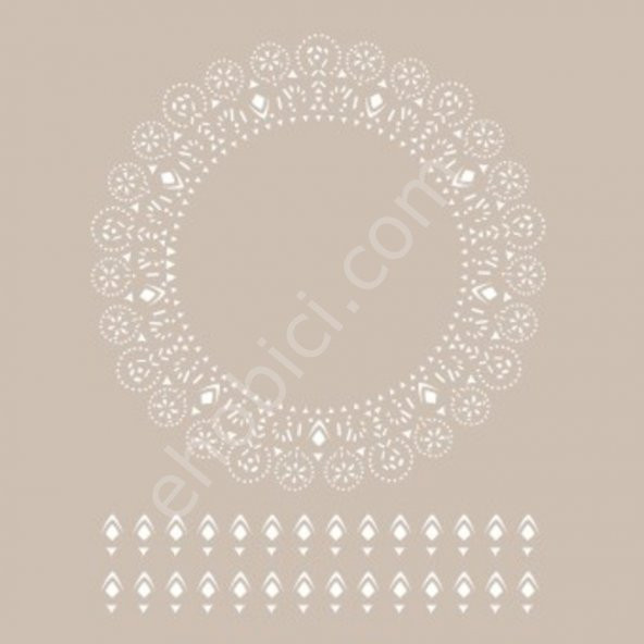 DS06 Cadence Dantel Serisi 25x35 Stencil - Resim 2