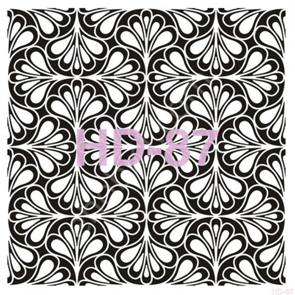 HD87 Cadence Home Dekor Stencil 45x45 - Resim 2