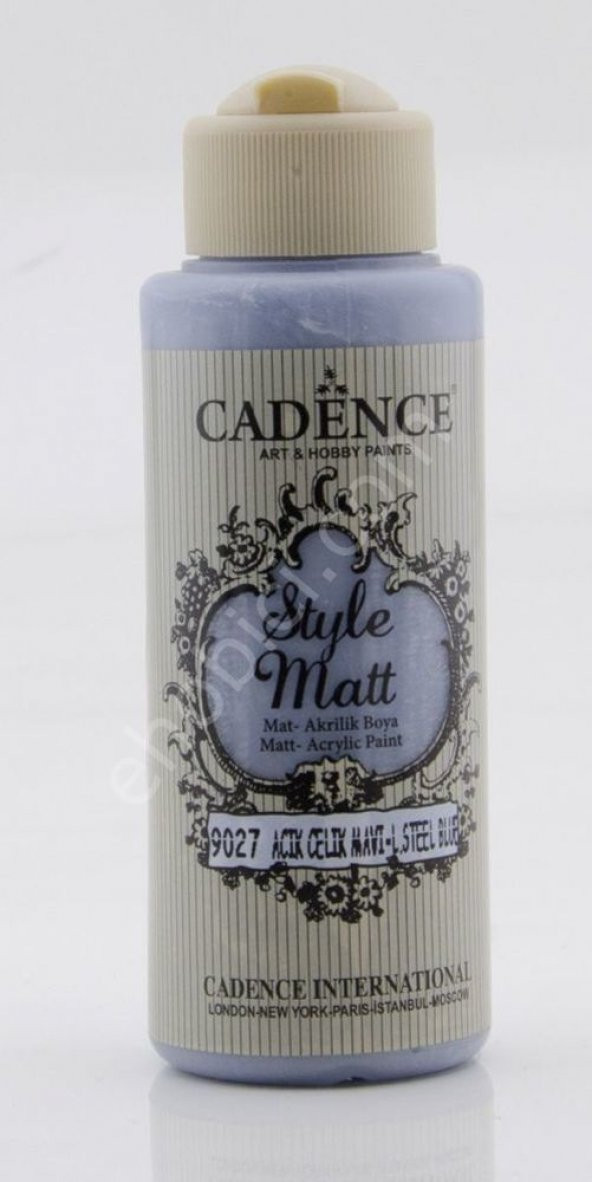 Cadence Style Matt Akrilik Boya S9027 Açık Çelik Mavi 120ml - 2