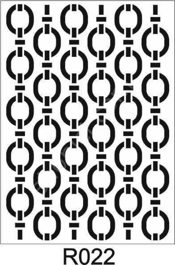Ardışık Desen Stencil Şablon (21x30) R-022