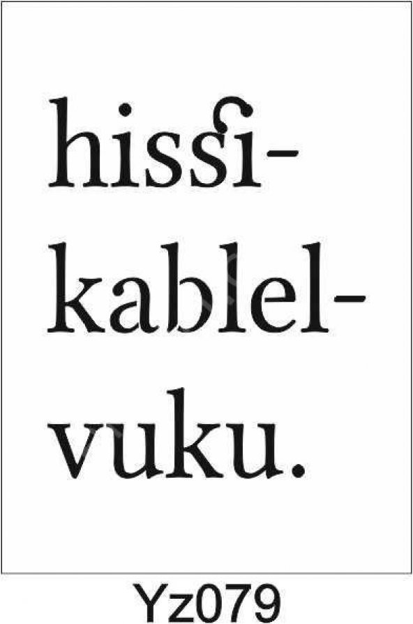 Yazı Desenler Stencil Şablon (15x20) YZ-079 ürün görseli