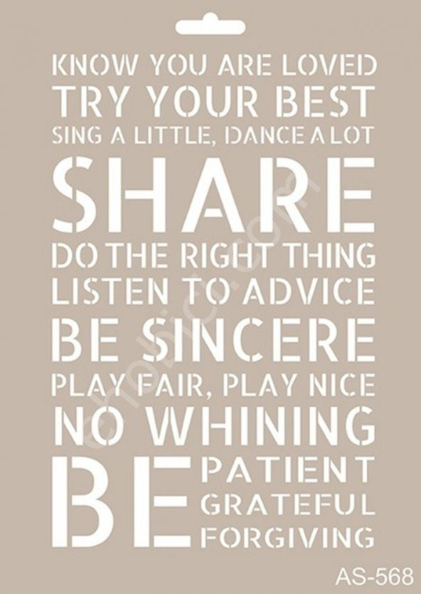 AS568 - Cadence A4 Stencil - Resim 2