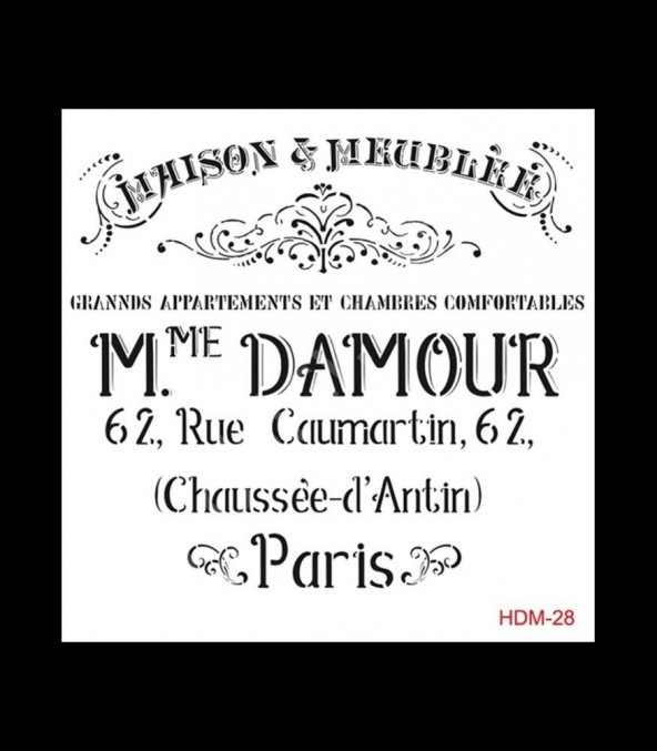 HDM28 Cadence Home Dekor Stencil 25x25 ürün görseli