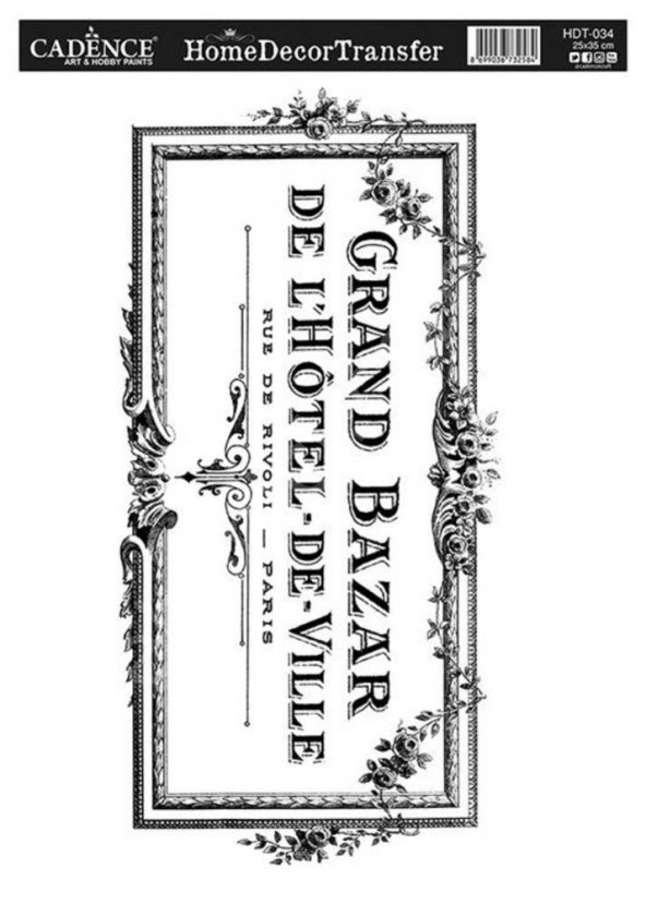HDT-34 Home Dekor Transfer - Resim 2