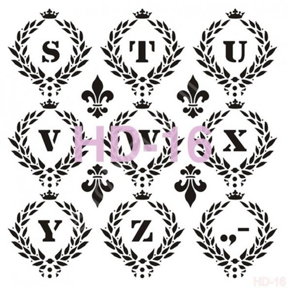 HD16 Cadence Home Dekor Stencil 45x45 - Resim 2