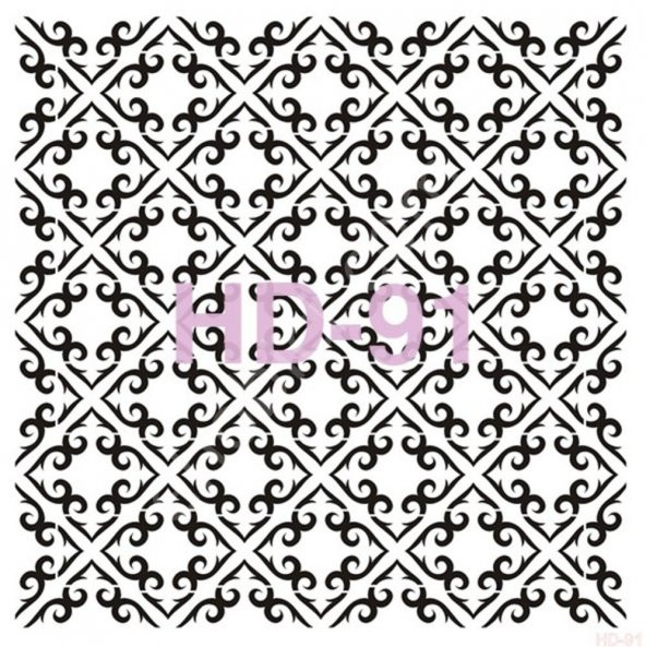 HD91 Cadence Home Dekor Stencil 45x45 - Resim 2